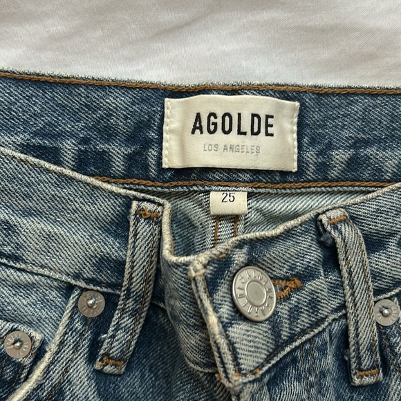 Agolde | 90's Pinch Waist High Rise Straight Jeans in Navigate | Size 25 - Picture 5 of 7